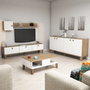 Hanah Home Sumer 3 Conjunto de Muebles de Salón Roble y Blanco